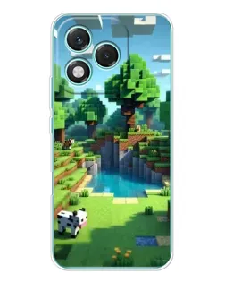 Чехол для Huawei Honor 400 Lite с картинкой «Minecraft летний день»