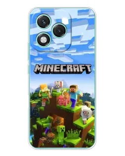 Чехол для Huawei Honor 400 Lite с картинкой «Minecraft классический мир»