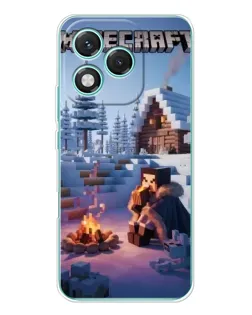 Чехол для Huawei Honor 400 Lite с картинкой «Зимний Minecraft»