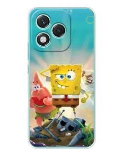 Чехол для Huawei Honor 400 Lite с картинкой «Спанч Боб победитель»