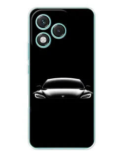 Чехол для Huawei Honor 400 Lite с картинкой «Фары Tesla Night»