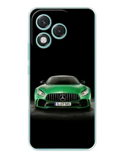Чехол для Huawei Honor 400 Lite с картинкой «Mercedes — неоновый лого»