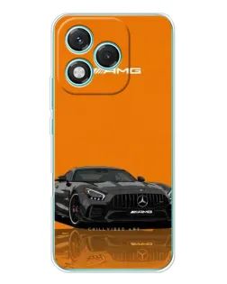 Чехол для Huawei Honor 400 Lite с картинкой «Оранжевый Mercedes AMG»