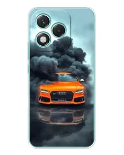 Чехол для Huawei Honor 400 Lite с картинкой «Audi в облаках дыма»