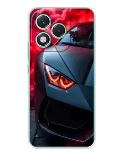 Чехол для Huawei Honor 400 Lite с картинкой «Lamborghini красное сияние»