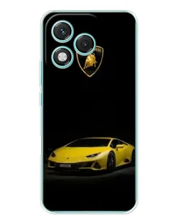 Чехол для Huawei Honor 400 Lite с картинкой «Lamborghini желтый акцент»