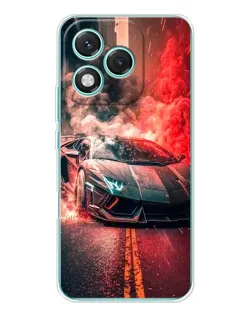 Чехол для Huawei Honor 400 Lite с картинкой «Lamborghini красный дым»