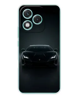 Чехол для Huawei Honor 400 Lite с картинкой «Черный Lamborghini Aventador»