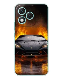 Чехол для Huawei Honor 400 Lite с картинкой «Lamborghini в огне»
