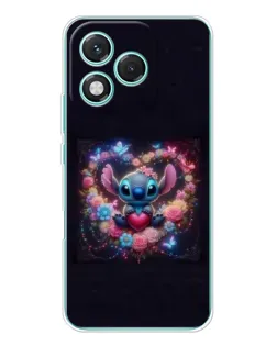 Чехол для Huawei Honor 400 Lite с картинкой «Stitch в цветах»