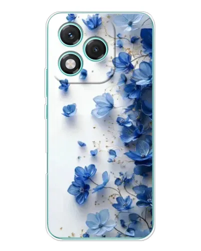 Чехол для Huawei Honor 400 Lite с картинкой «Голубой цветочный каскад»
