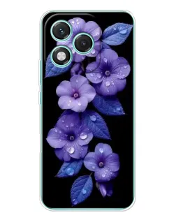 Чехол для Huawei Honor 400 Lite с картинкой «Фиолетовые цветы с росою»