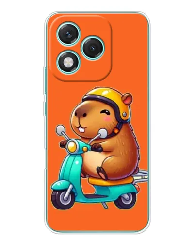 Чехол для Huawei Honor 400 Lite с картинкой «Капибара на скутере»