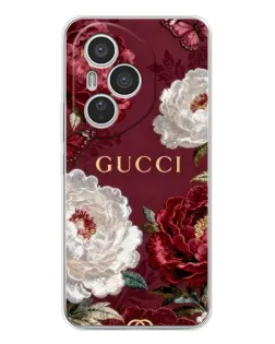 Чехол для Huawei Honor 400 Pro с картинкой «Gucci — бордовые розы»