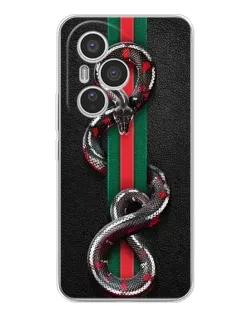 Чехол для Huawei Honor 400 Pro с картинкой «Gucci — змея на полосе»