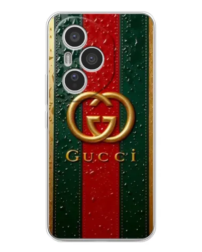 Чехол для Huawei Honor 400 Pro с картинкой «Gucci — фирменная полоса и золото» Чехол для Huawei Honor 400 Pro с картинкой «Gucci — фирменная полоса и золото»