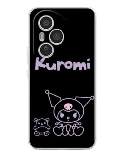 Чехол для Huawei Honor 400 Pro с картинкой «Kuromi — черный минимализм»