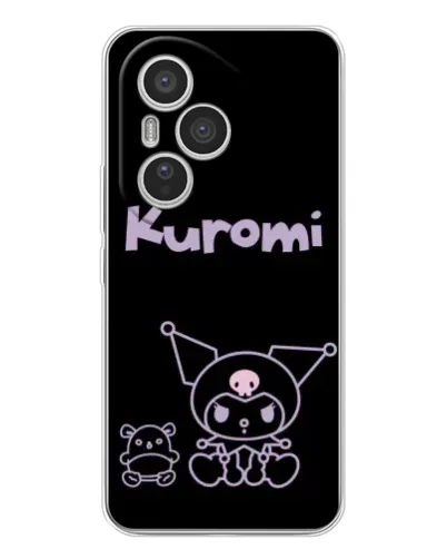 Чехол для Huawei Honor 400 Pro с картинкой «Kuromi — черный минимализм»