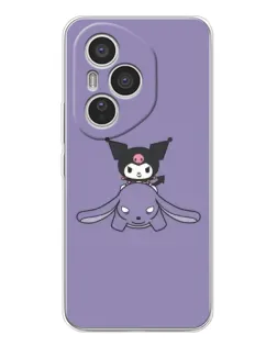 Чехол для Huawei Honor 400 Pro с картинкой «Kuromi на лиловом фоне»