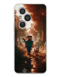 Чехол для Huawei Honor 400 Pro с картинкой «Стив в лесу»