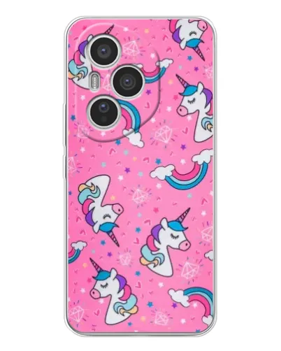 Чехол для Huawei Honor 400 Pro с картинкой «Unicorn паттерн розовый» Чехол для Huawei Honor 400 Pro с картинкой «Unicorn паттерн розовый»