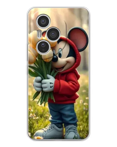 Чехол для Huawei Honor 400 Pro с картинкой «Микки с тюльпанами»