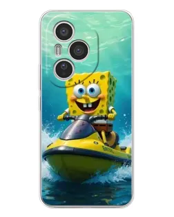 Чехол для Huawei Honor 400 Pro с картинкой «Спанч Боб на гидроцикле»