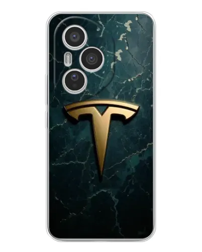 Чехол для Huawei Honor 400 Pro с картинкой «Мраморная Tesla Gold»