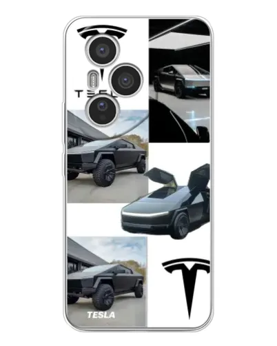 Чехол для Huawei Honor 400 Pro с картинкой «Коллаж Cybertruck Tesla»