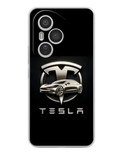 Чехол для Huawei Honor 400 Pro с картинкой «Tesla — серебристое авто»