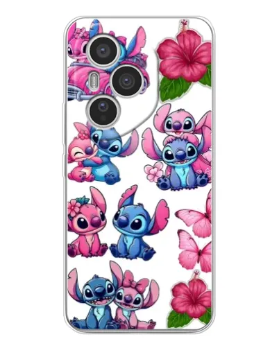 Чехол для Huawei Honor 400 Pro с картинкой «Стикеры Stitch и Angel»
