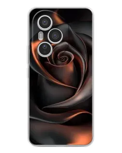 Чехол для Huawei Honor 400 Pro с картинкой «Шелковая черная роза»