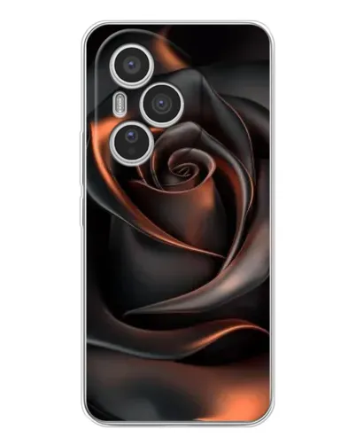 Чехол для Huawei Honor 400 Pro с картинкой «Шелковая черная роза»