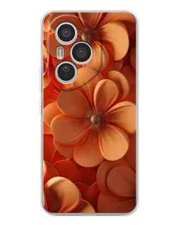 Чехол для Huawei Honor 400 Pro с картинкой «Оранжевый макро цветок»