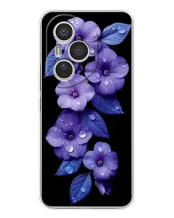 Чехол для Huawei Honor 400 Pro с картинкой «Фиолетовые цветы с росою»