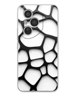 Чехол для Huawei Honor 400 Pro с картинкой «Белая объемная сетка»