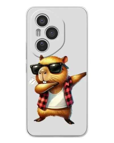 Чехол для Huawei Honor 400 Pro с картинкой «Капибара рэпер даб» Чехол для Huawei Honor 400 Pro с картинкой «Капибара рэпер даб»