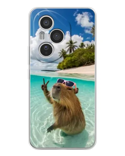 Чехол для Huawei Honor 400 Pro с картинкой «Капибара на море» Чехол для Huawei Honor 400 Pro с картинкой «Капибара на море»