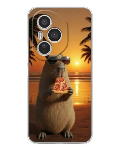 Чехол для Huawei Honor 400 Pro с картинкой «Капибара с пиццей» Чехол для Huawei Honor 400 Pro с картинкой «Капибара с пиццей»