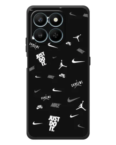 Чехол для Huawei Honor 400 Smart с картинкой «Nike Black Pattern»