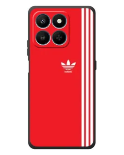 Чехол для Huawei Honor 400 Smart с картинкой «Красный минимализм Adidas»
