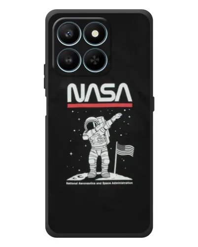 Чехол для Huawei Honor 400 Smart с картинкой «NASA — шагаем по Луне»