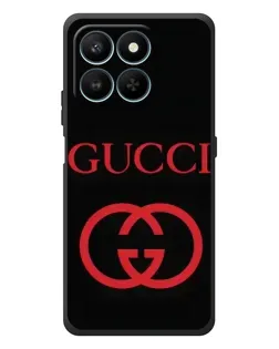 Чехол для Huawei Honor 400 Smart с картинкой «Gucci — красный логотип»