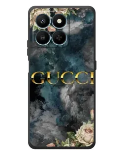 Чехол для Huawei Honor 400 Smart с картинкой «Абстрактные цветы Gucci»