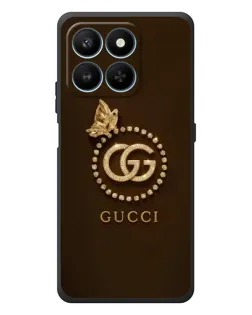 Чехол для Huawei Honor 400 Smart с картинкой «Gucci — золотая бабочка»