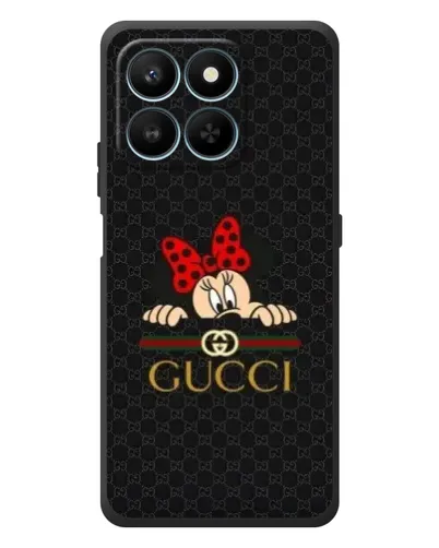 Чехол для Huawei Honor 400 Smart с картинкой «Минни Маус Gucci — черный»