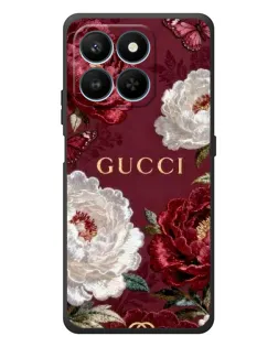 Чехол для Huawei Honor 400 Smart с картинкой «Gucci — бордовые розы»