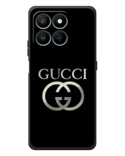 Чехол для Huawei Honor 400 Smart с картинкой «Gucci — золото на черном»