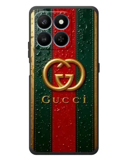 Чехол для Huawei Honor 400 Smart с картинкой «Gucci — фирменная полоса и золото»