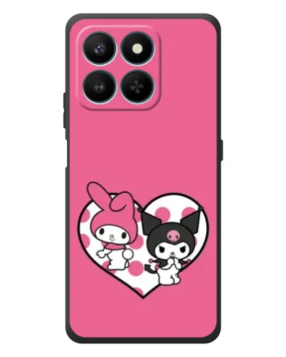 Чехол для Huawei Honor 400 Smart с картинкой «Kuromi и My Melody»